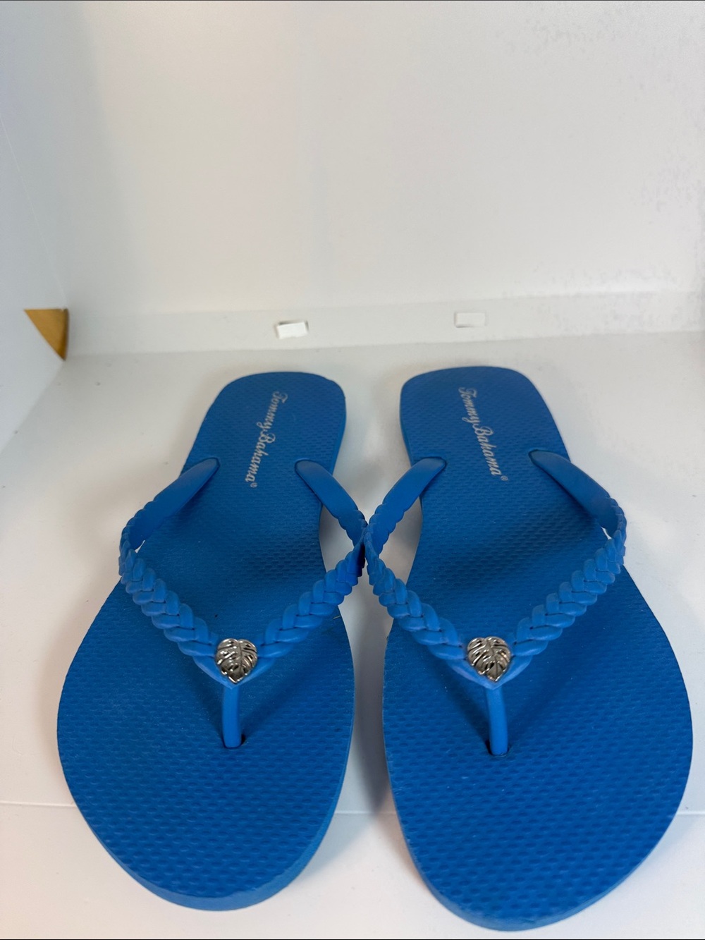 Tommy Bahama Bright Blue Braided Strap Flip Flops